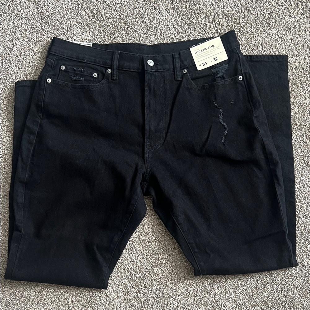 Abercrombie &‎ Fitch Men's Slim Straight Black Jeans